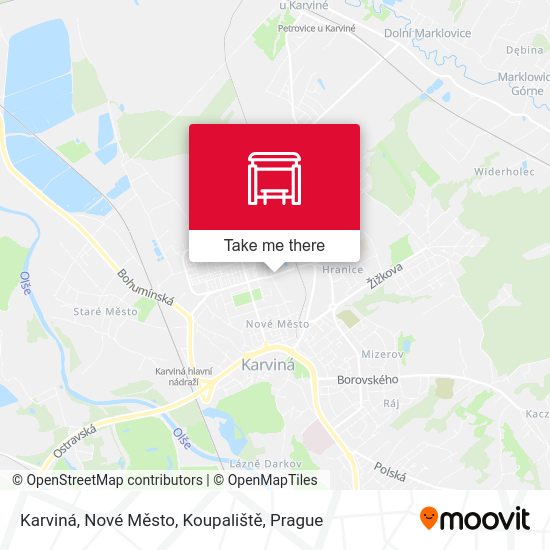 Karviná, Nové Město, Koupaliště map