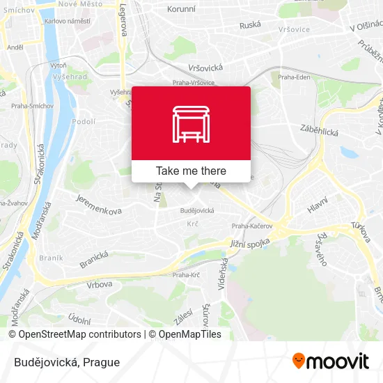 Карта Budějovická