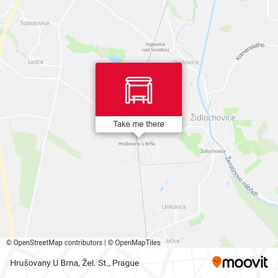 Hrušovany U Brna, Žel. St. map