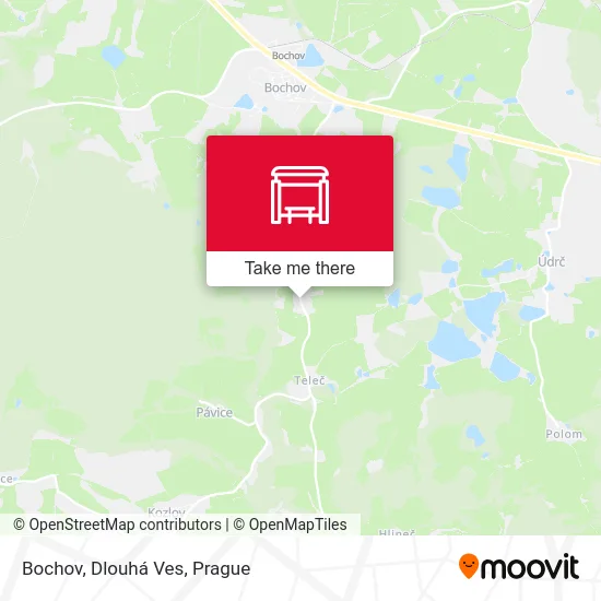 Карта Bochov, Dlouhá Ves