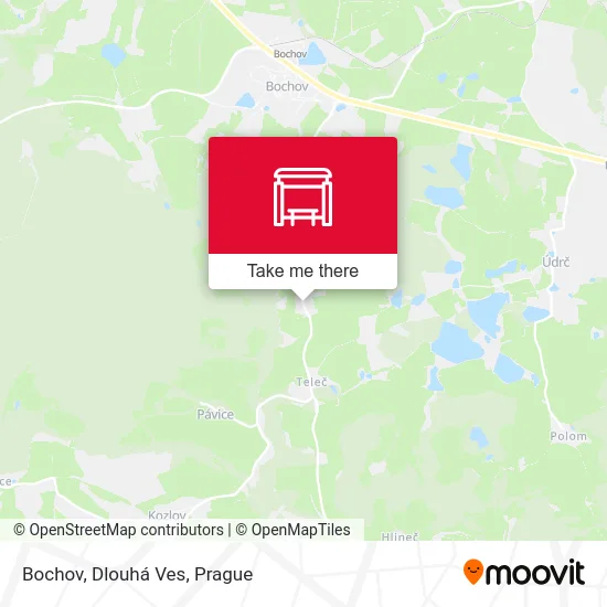 Карта Bochov, Dlouhá Ves