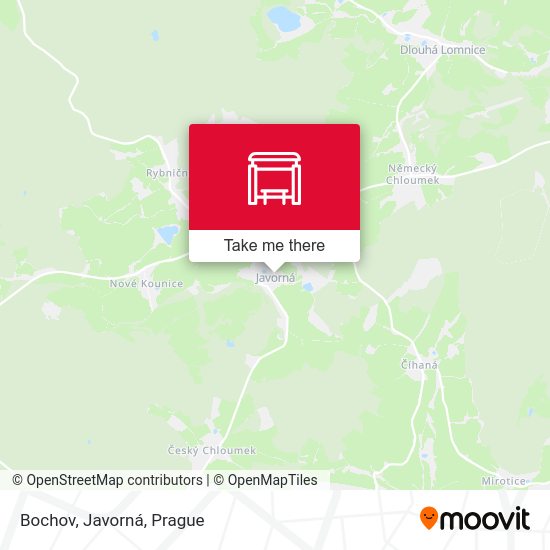 Карта Bochov, Javorná
