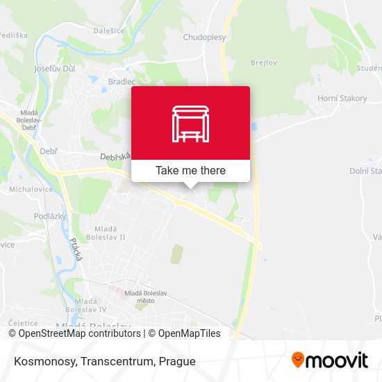 Карта Kosmonosy, Transcentrum