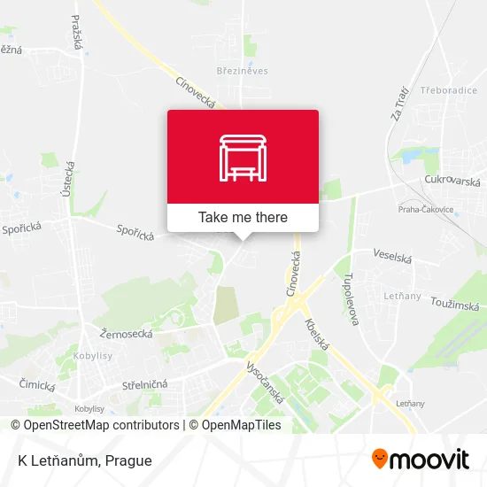 Карта K Letňanům