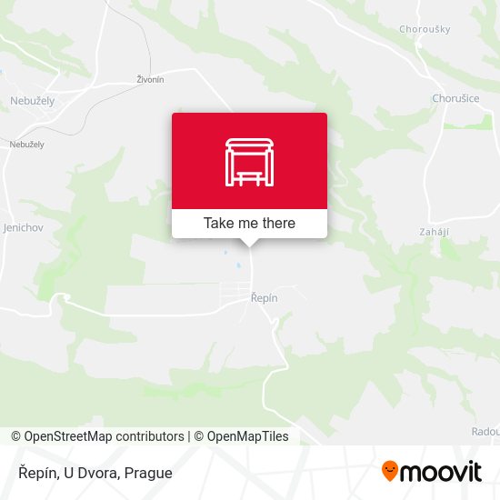 Карта Řepín, U Dvora