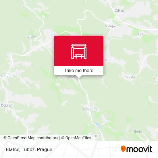 Карта Blatce, Tubož