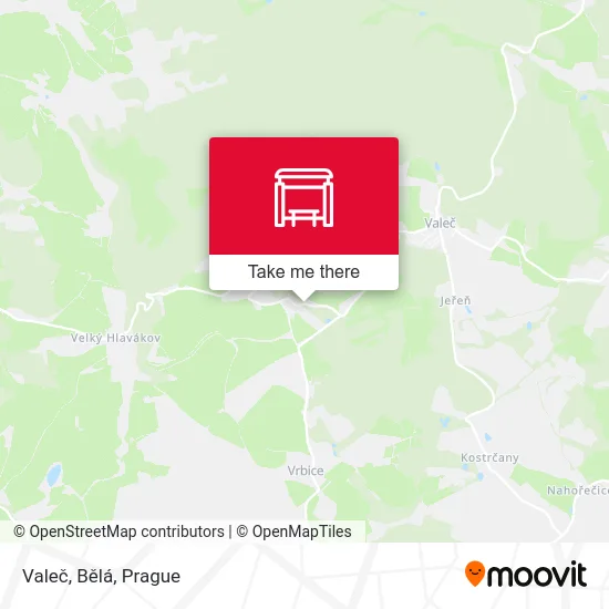 Карта Valeč, Bělá