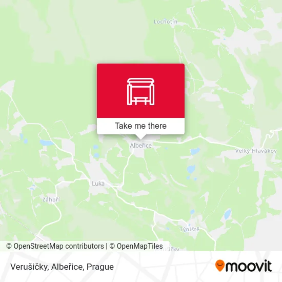 Карта Verušičky, Albeřice