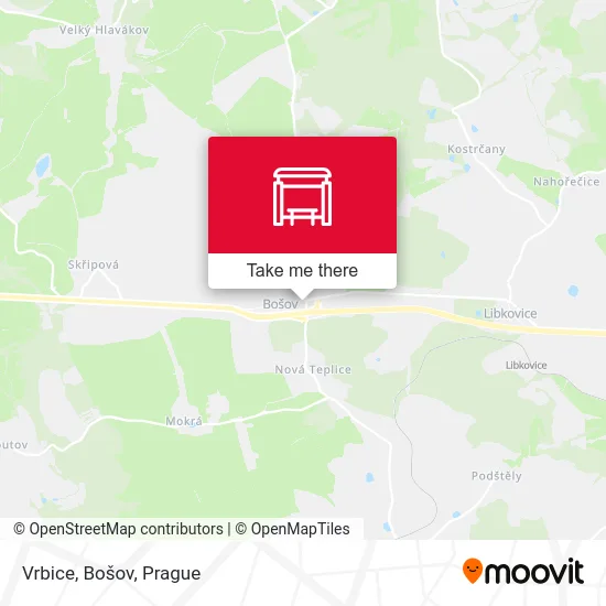 Карта Vrbice, Bošov