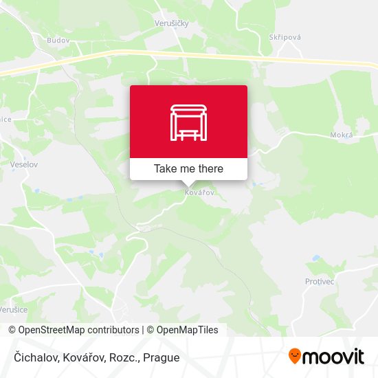Карта Čichalov, Kovářov, Rozc.