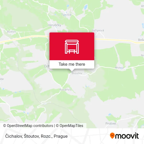 Карта Čichalov, Štoutov, Rozc.