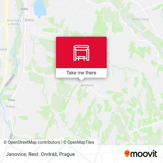 Карта Janovice, Rest. Ondráš