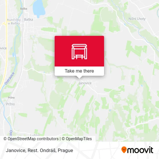 Карта Janovice, Rest. Ondráš