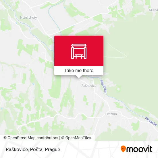 Карта Raškovice, Pošta