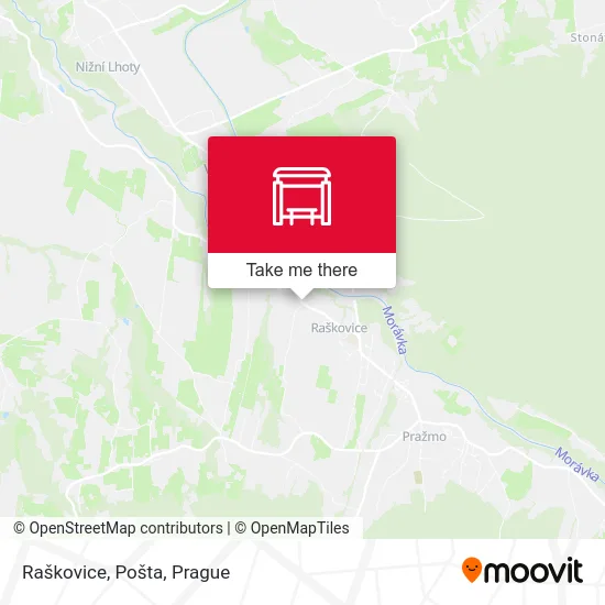 Карта Raškovice, Pošta