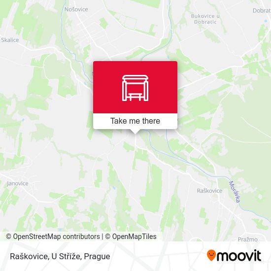 Карта Raškovice, U Stříže