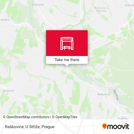 Карта Raškovice, U Stříže