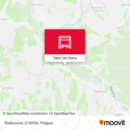 Карта Raškovice, U Stříže