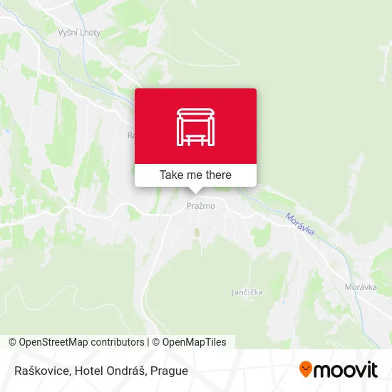 Карта Raškovice, Hotel Ondráš