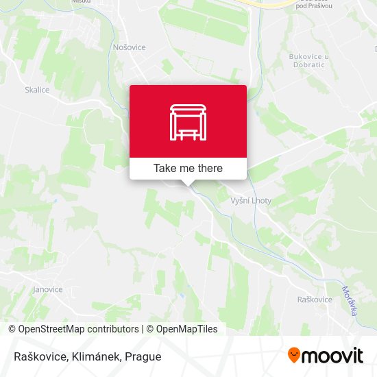 Карта Raškovice, Klimánek