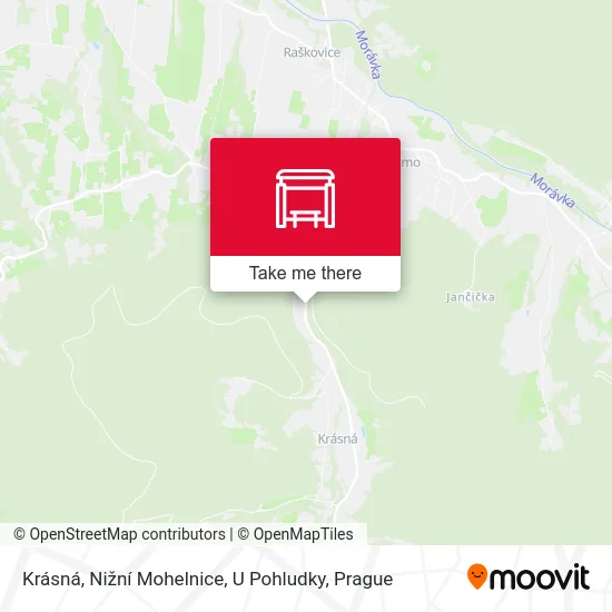 Карта Krásná, Nižní Mohelnice, U Pohludky