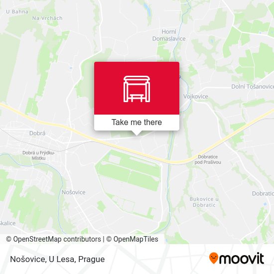 Карта Nošovice, U Lesa