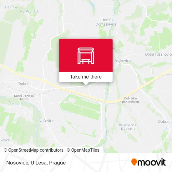 Карта Nošovice, U Lesa