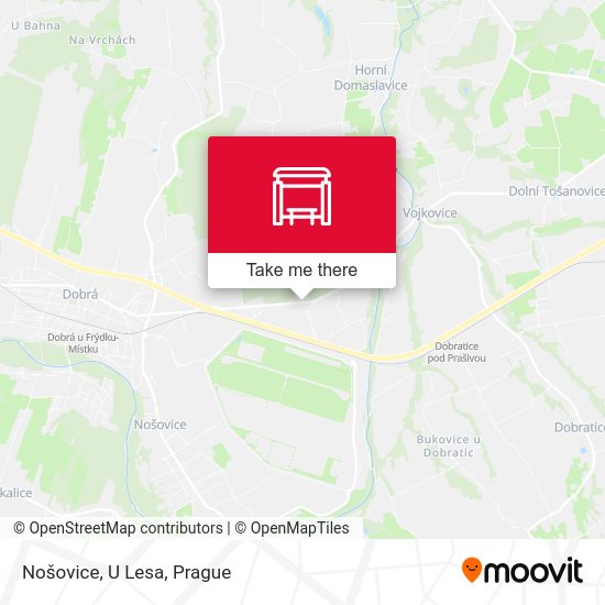 Карта Nošovice, U Lesa