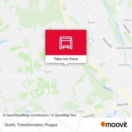 Карта Staříč, Transformátor