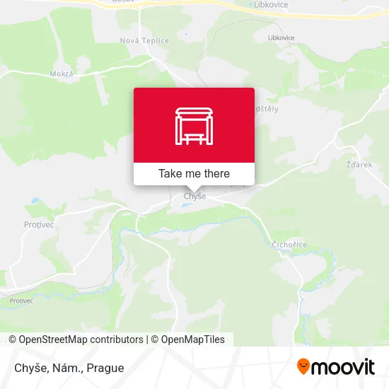 Карта Chyše, Nám.