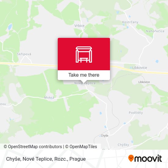 Карта Chyše, Nové Teplice, Rozc.