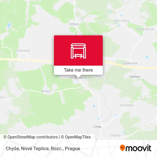 Карта Chyše, Nové Teplice, Rozc.