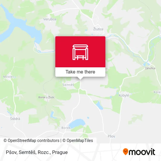 Карта Pšov, Semtěš, Rozc.