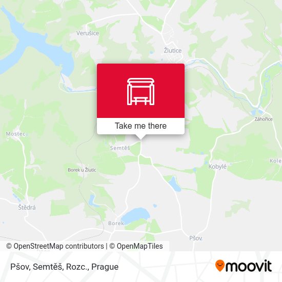Карта Pšov, Semtěš, Rozc.