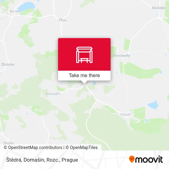 Карта Štědrá, Domašín, Rozc.