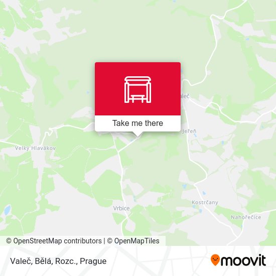 Карта Valeč, Bělá, Rozc.