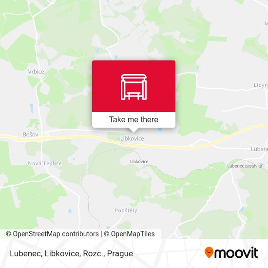 Карта Lubenec, Libkovice, Rozc.