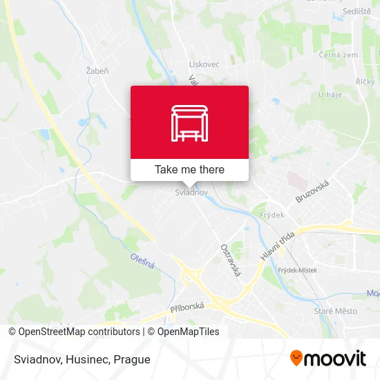 Карта Sviadnov, Husinec