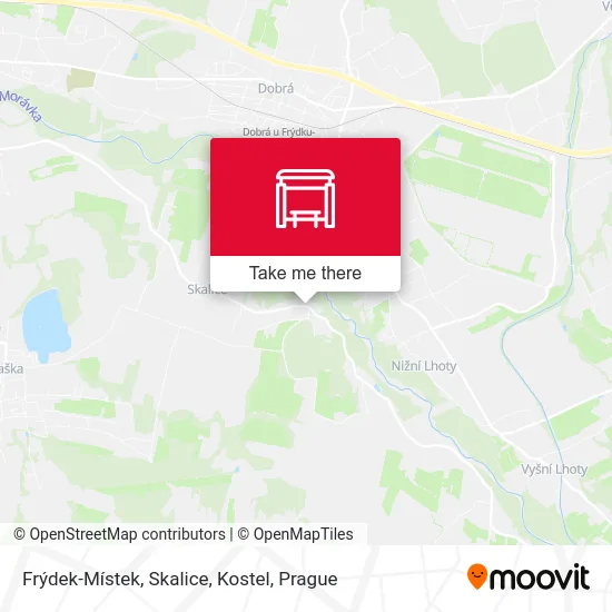 Карта Frýdek-Místek, Skalice, Kostel
