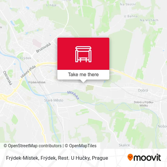 Карта Frýdek-Místek, Frýdek, Rest. U Hučky