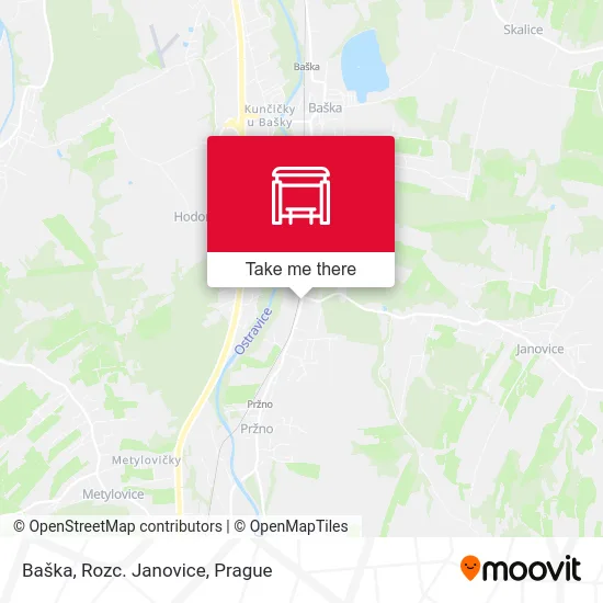 Карта Baška, Rozc. Janovice