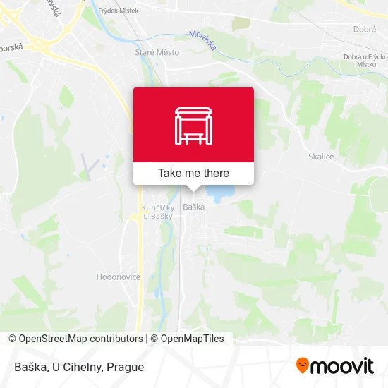 Карта Baška, U Cihelny