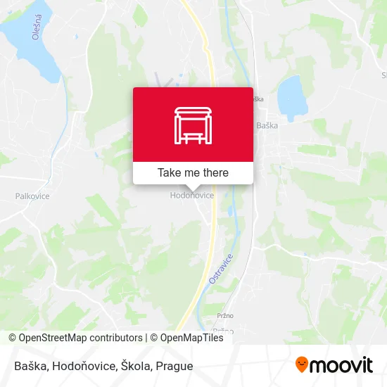 Карта Baška, Hodoňovice, Škola