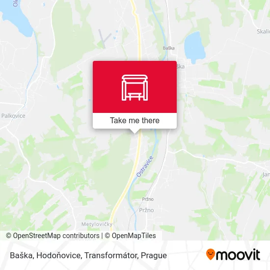 Карта Baška, Hodoňovice, Transformátor