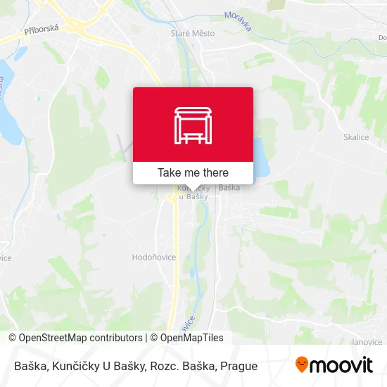 Карта Baška, Kunčičky U Bašky, Rozc. Baška