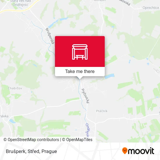 Карта Brušperk, Střed