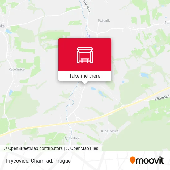 Карта Fryčovice, Chamrád