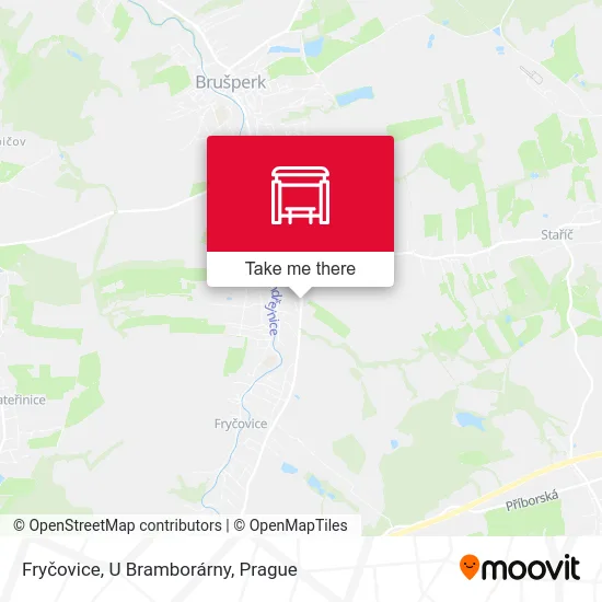 Карта Fryčovice, U Bramborárny