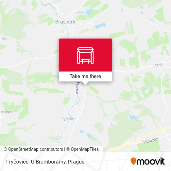 Карта Fryčovice, U Bramborárny