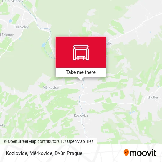 Карта Kozlovice, Měrkovice, Dvůr